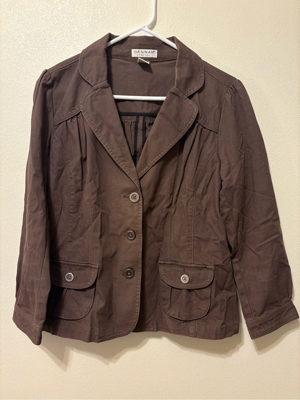 Hannah Brown Button-Front Casual Blazer